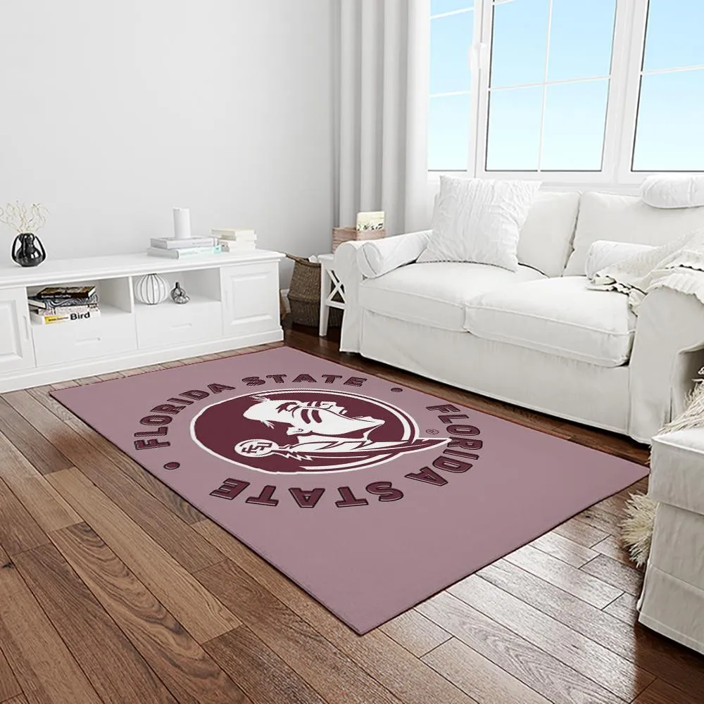 NCAA Florida State Seminoles Sport Basketball And Foolball Team Logo Rectangle Area Rug 589RO-5803