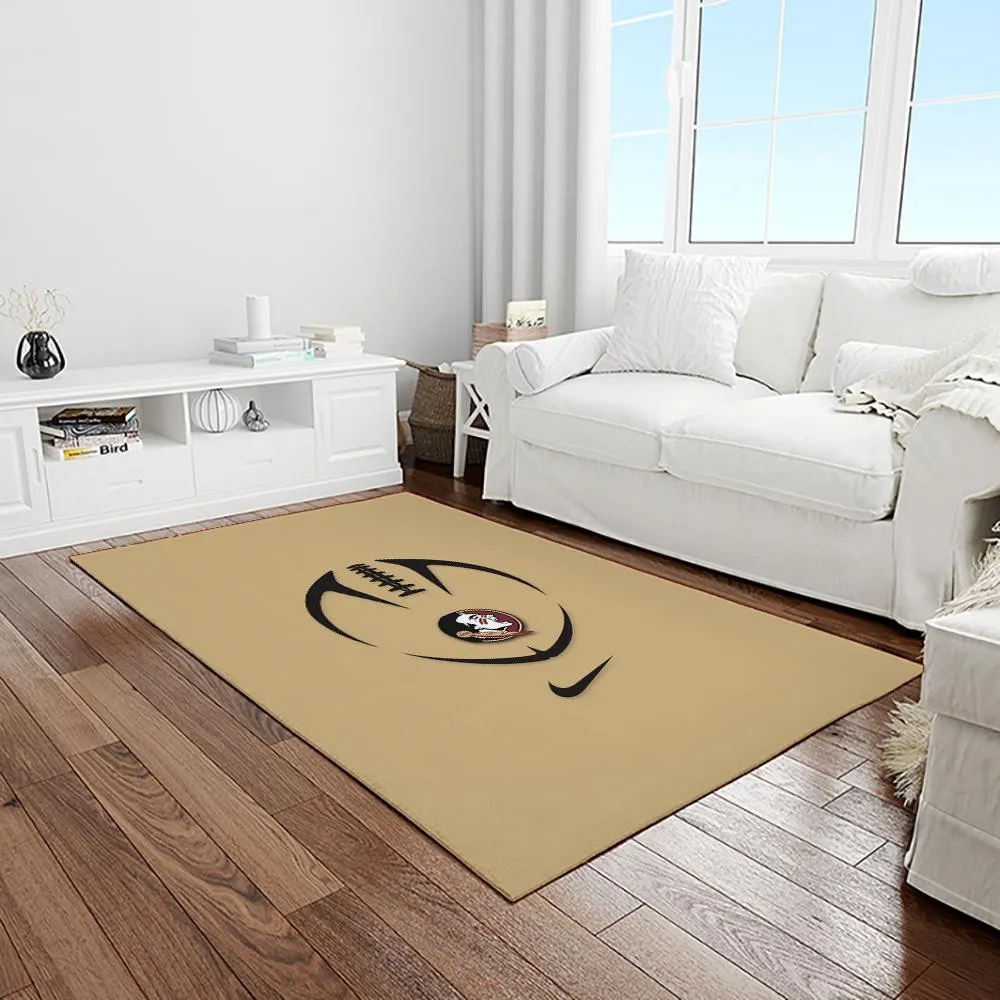 NCAA Florida State Seminoles Sport Basketball And Foolball Team Logo Rectangle Area Rug 603CQ-5198