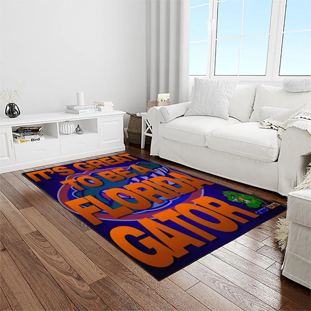 NCAA Florida Gators College Sport Basketball And Foolball Team Logo Rectangle Area Rug 156TQ-5533