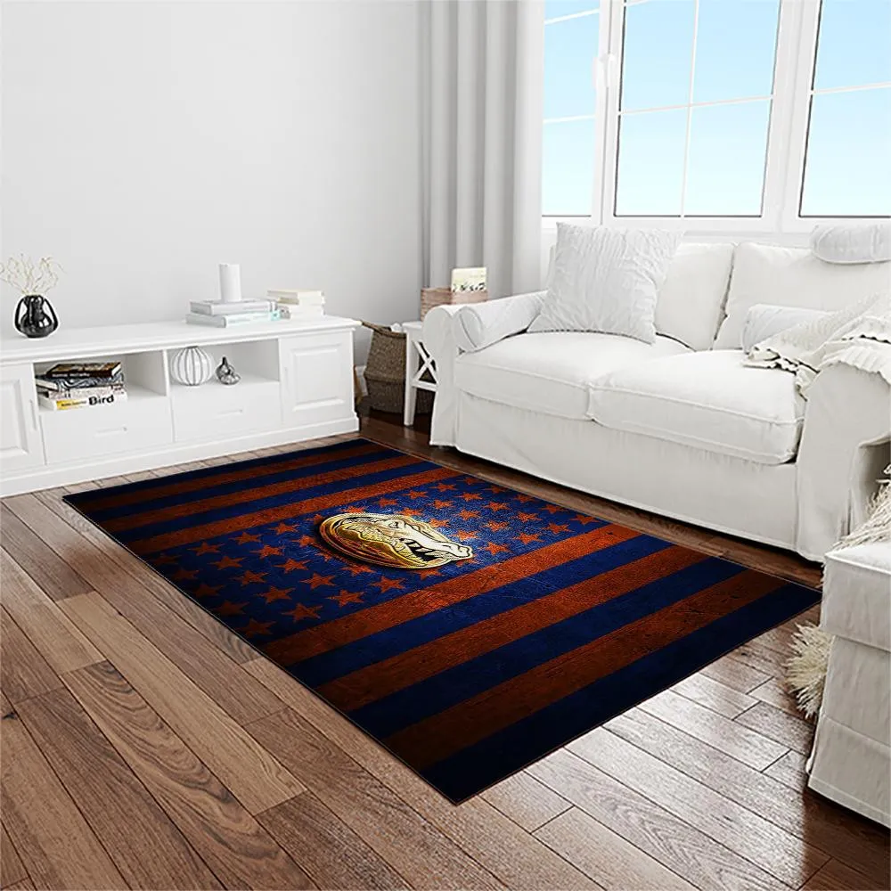 NCAA Florida Gators College Sport Basketball And Foolball Team Logo Rectangle Area Rug 711ZI-6958