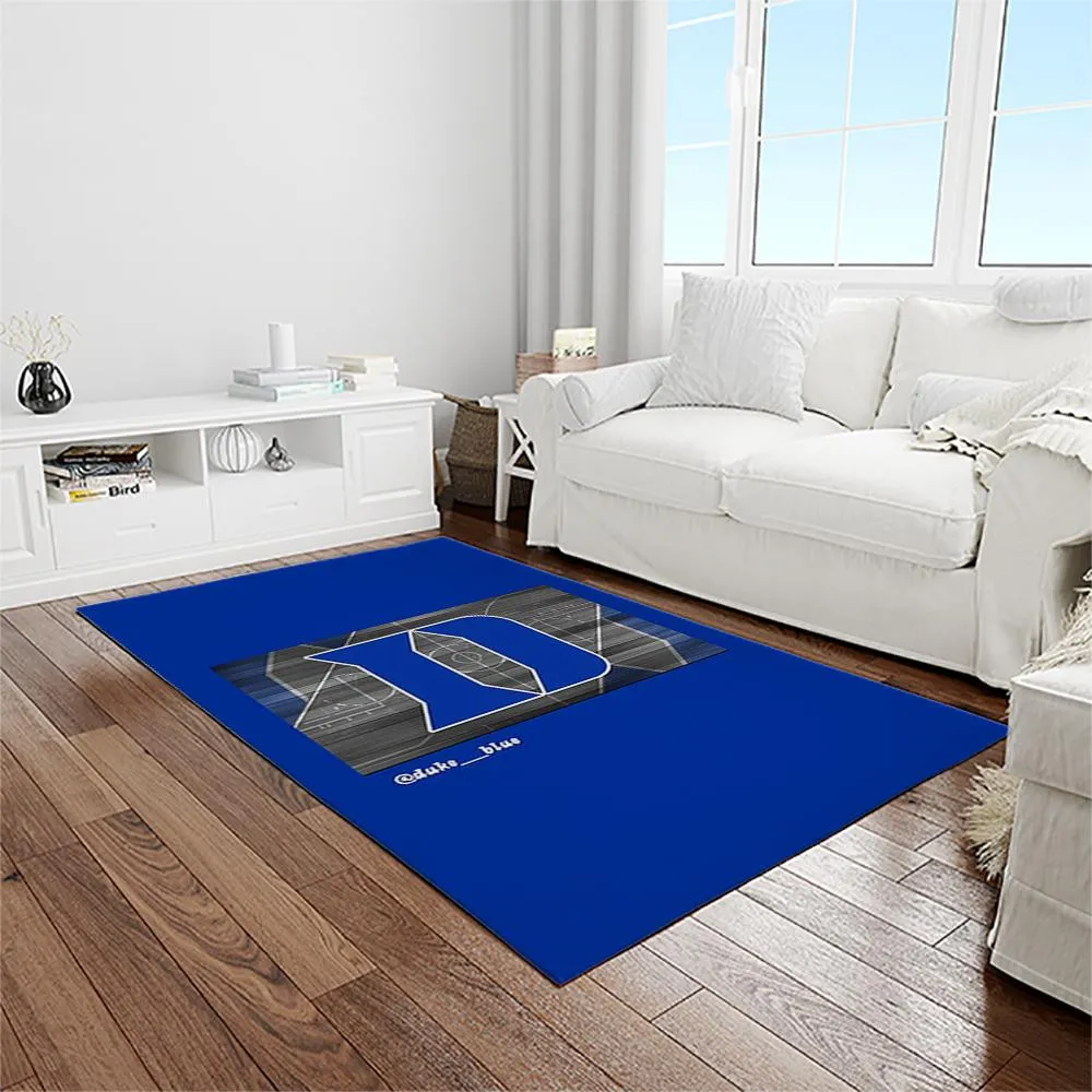 NCAA Duke Blue Devils College Sport Basketball And Foolball Team Logo Rectangle Area Rug 672XY-9714