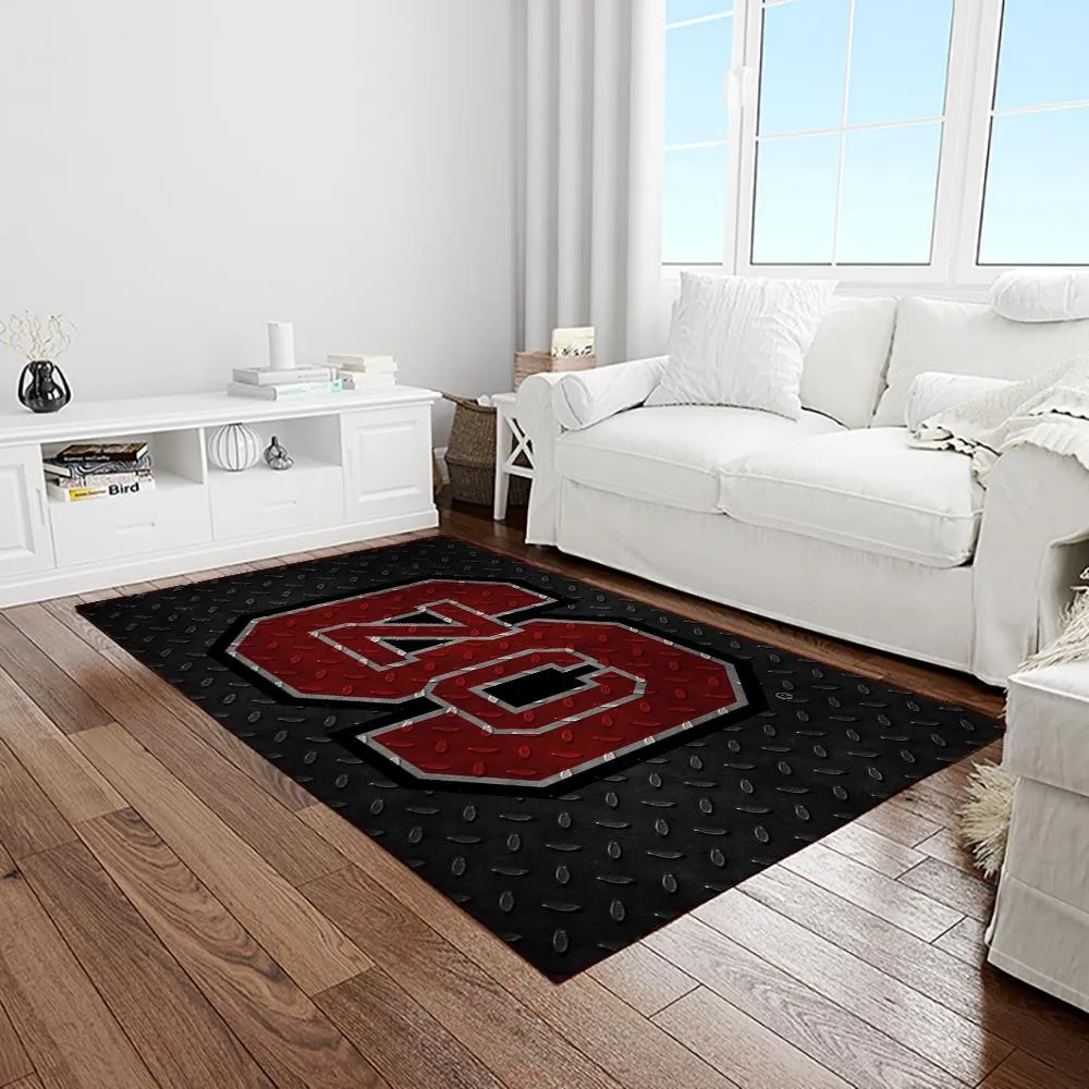 NCAA NC State Wolfpack Sport Basketball And Foolball Team Logo Rectangle Area Rug 698PH-5068