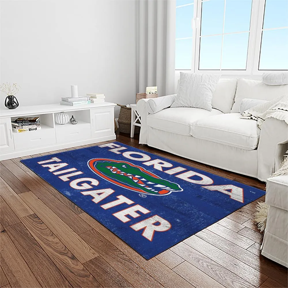 NCAA Florida Gators College Sport Basketball And Foolball Team Logo Rectangle Area Rug 562MF-3725
