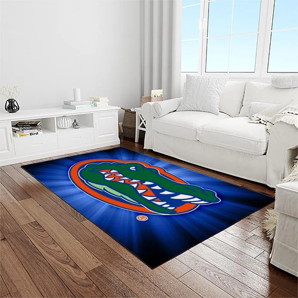 NCAA Florida Gators College Sport Basketball And Foolball Team Logo Rectangle Area Rug 244BA-6294