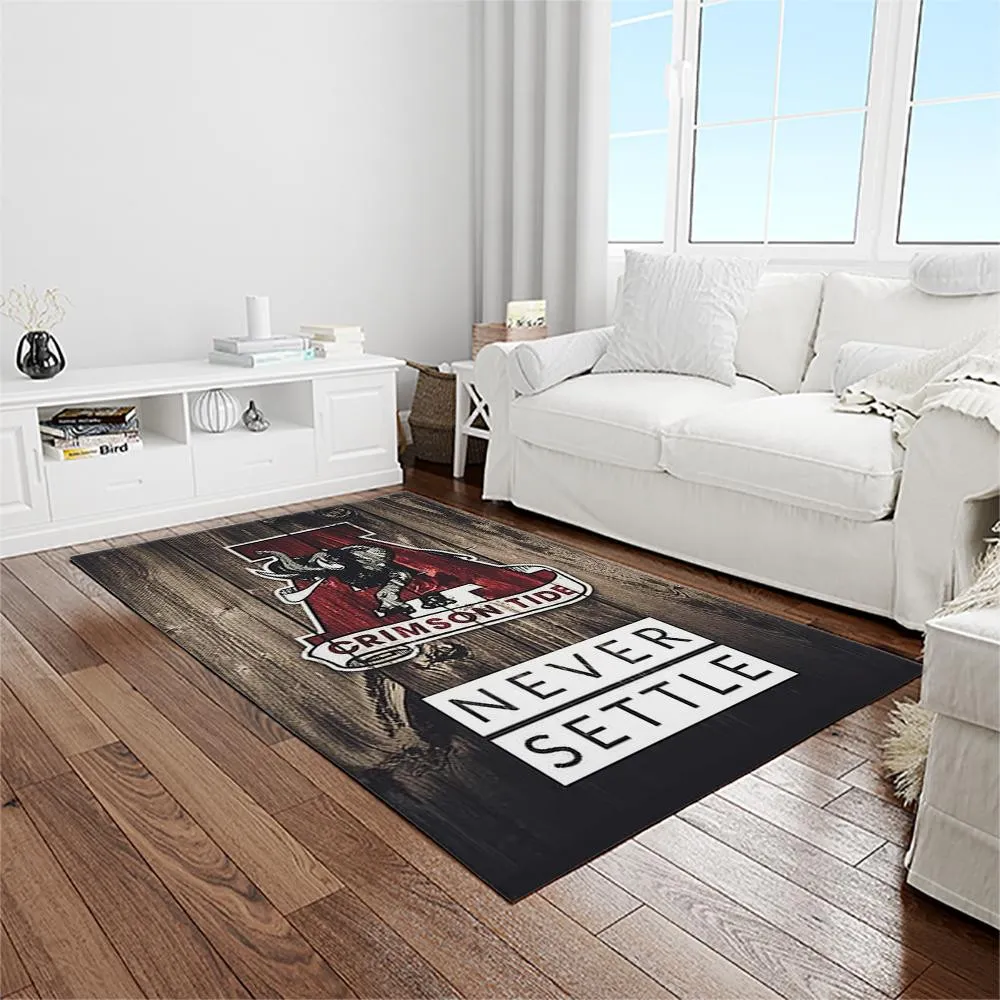 NCAA Alabama Crimson Tide College Sport Basketball And Foolball Team Logo Rectangle Area Rug 692OO-7963