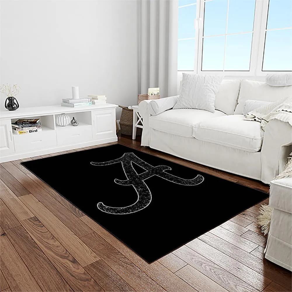 NCAA Alabama Crimson Tide College Sport Basketball And Foolball Team Logo Rectangle Area Rug 600RG-4792