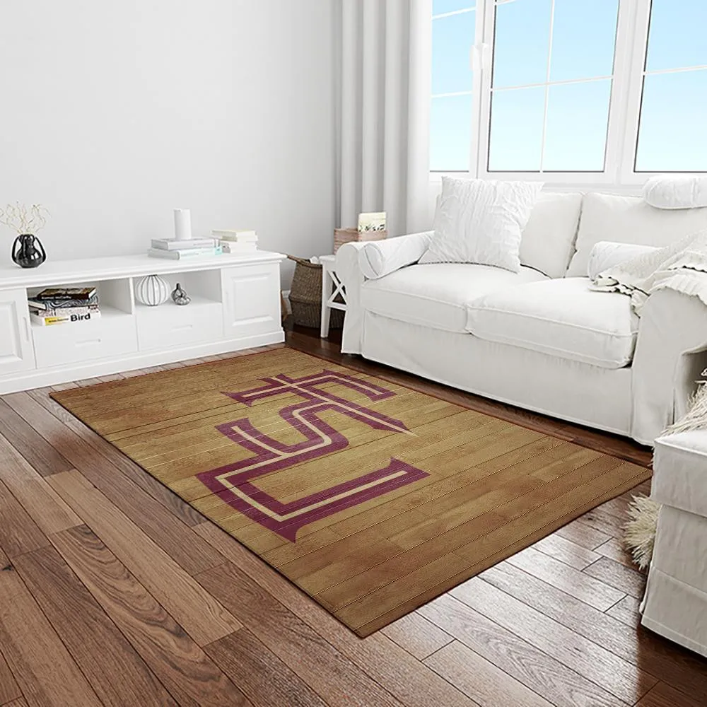 NCAA Florida State Seminoles Sport Basketball And Foolball Team Logo Rectangle Area Rug 211AU-4643