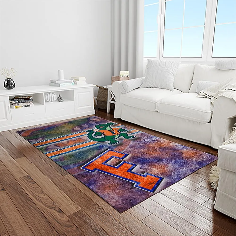 NCAA Florida Gators College Sport Basketball And Foolball Team Logo Rectangle Area Rug 152NU-4761