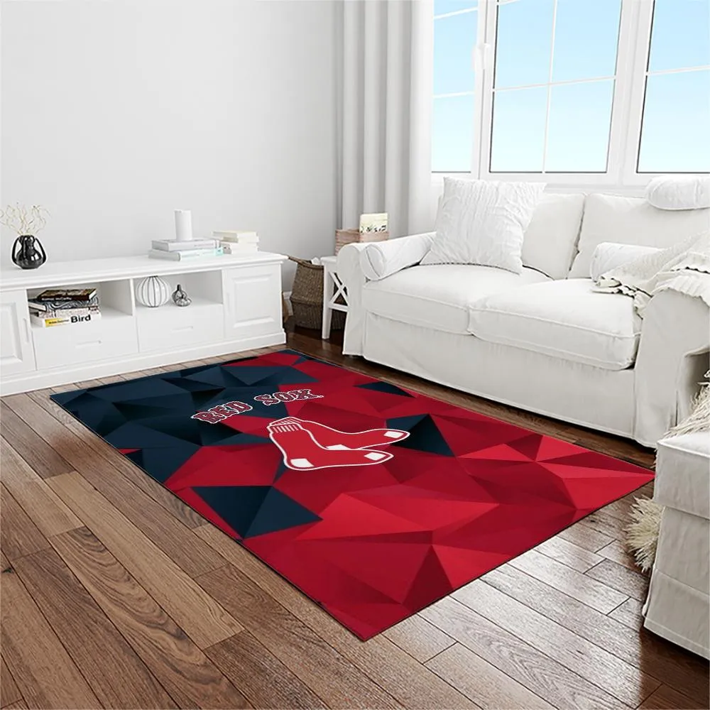 MLB Boston Red Sox Baseball Team Logo Rectangle Area Rug 519PN-5773