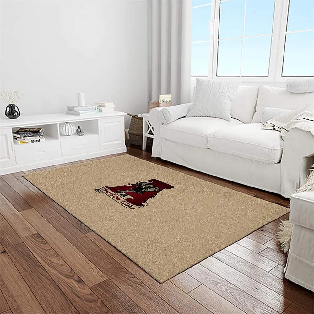 NCAA Alabama Crimson Tide College Sport Basketball And Foolball Team Logo Rectangle Area Rug 570LP-8277