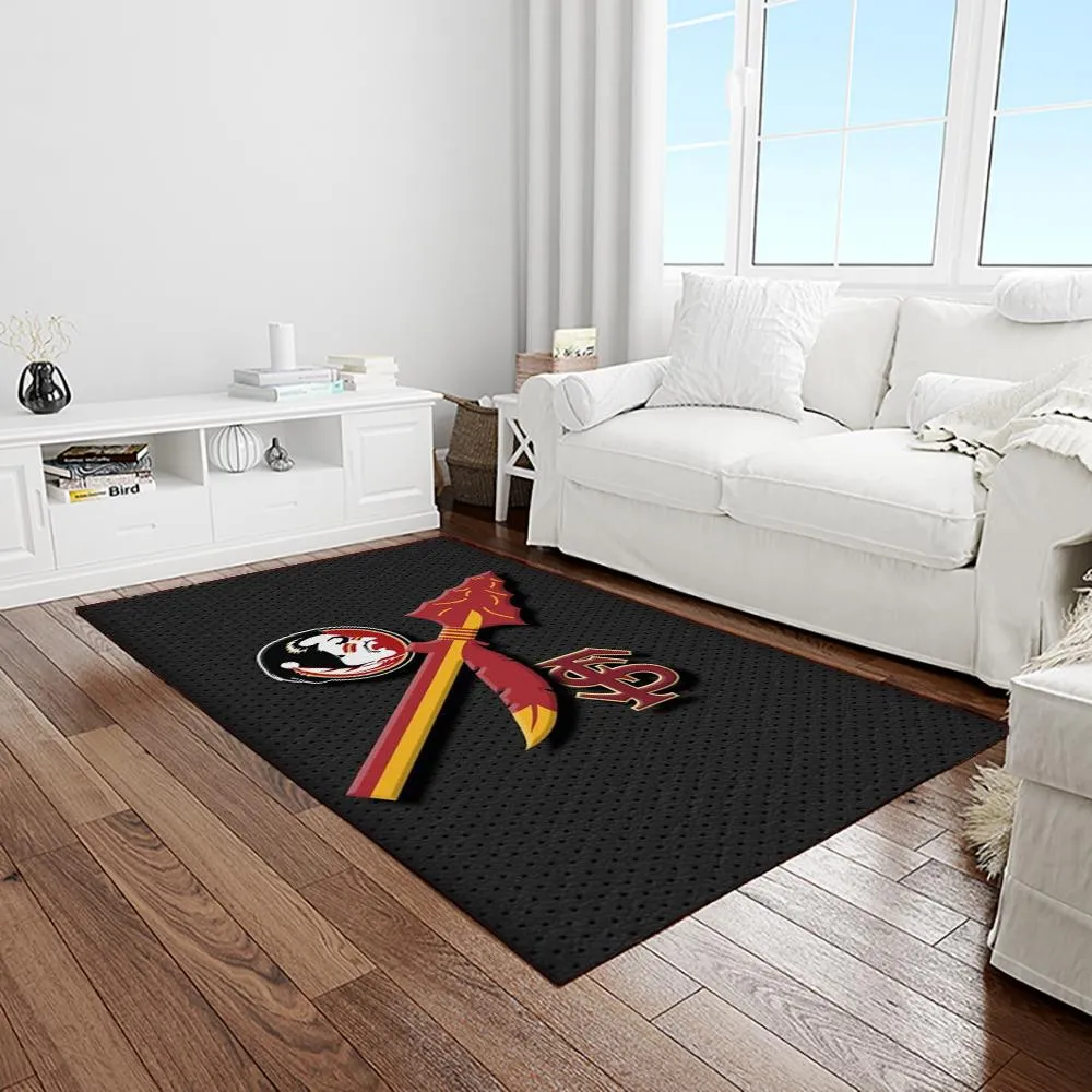 NCAA Florida State Seminoles Sport Basketball And Foolball Team Logo Rectangle Area Rug 188YQ-3014