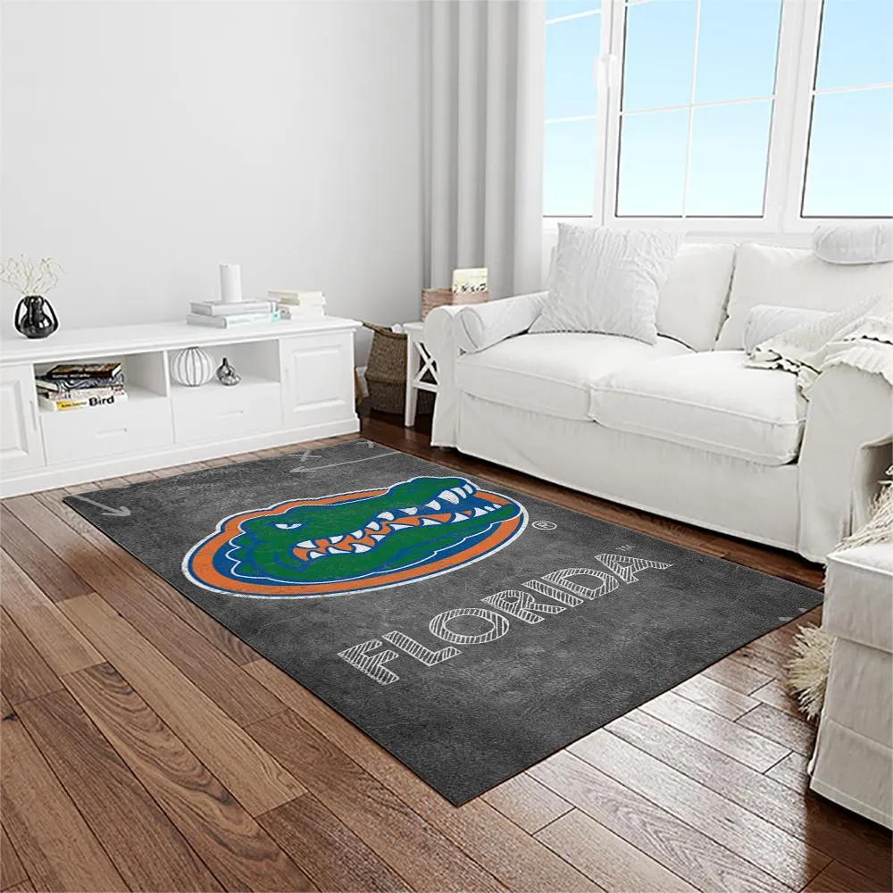 NCAA Florida Gators College Sport Basketball And Foolball Team Logo Rectangle Area Rug 161RL-5458