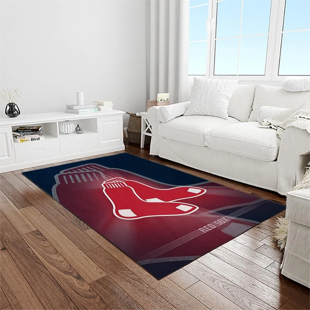 MLB Boston Red Sox Baseball Team Logo Rectangle Area Rug 442PL-5390