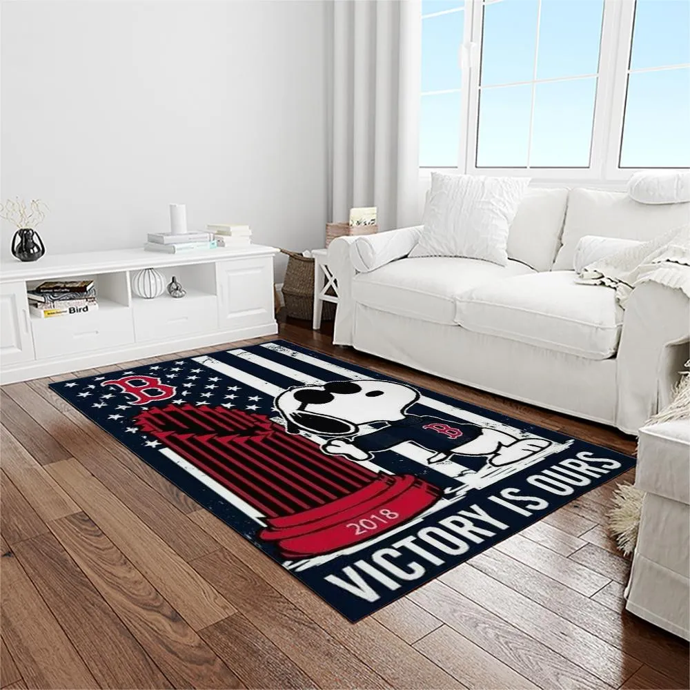 MLB Boston Red Sox Baseball Team Logo Rectangle Area Rug 990SF-5217