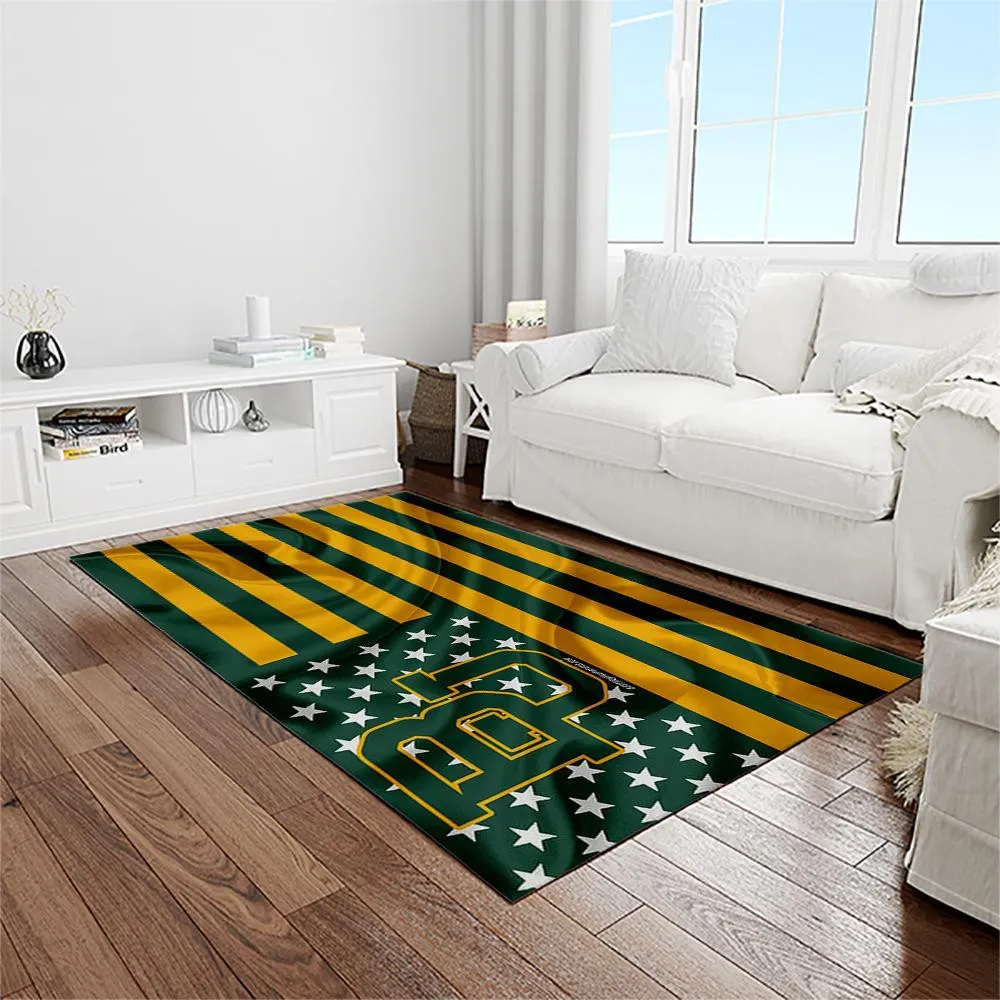 NCAA Baylor Bears Sport Basketball And Foolball Team Logo Rectangle Area Rug 545UI-4927