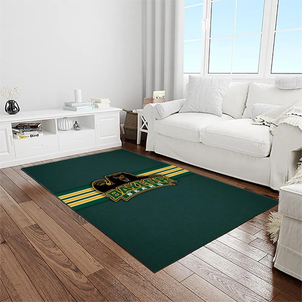NCAA Baylor Bears Sport Basketball And Foolball Team Logo Rectangle Area Rug 371UQ-4427