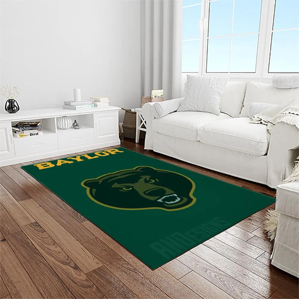 NCAA Baylor Bears Sport Basketball And Foolball Team Logo Rectangle Area Rug 547HF-9735