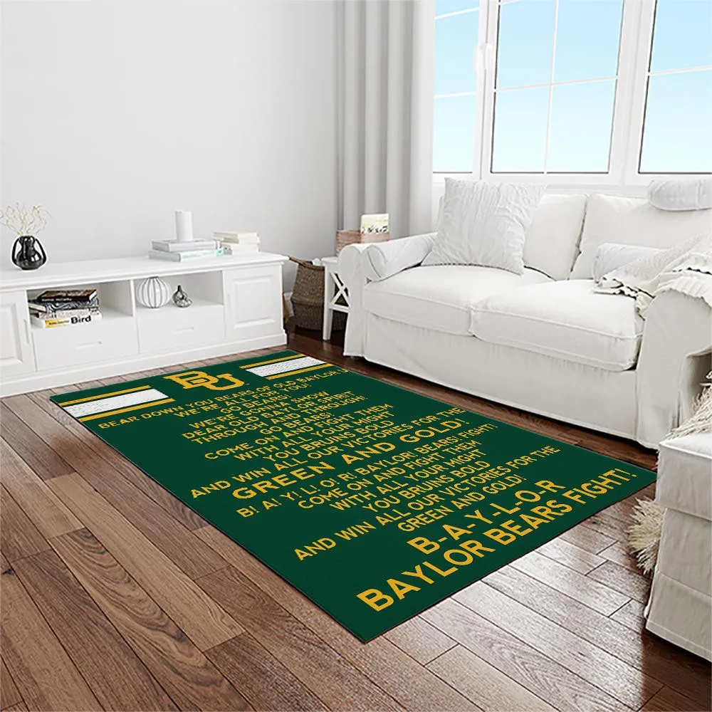 NCAA Baylor Bears Sport Basketball And Foolball Team Logo Rectangle Area Rug 925RQ-3404