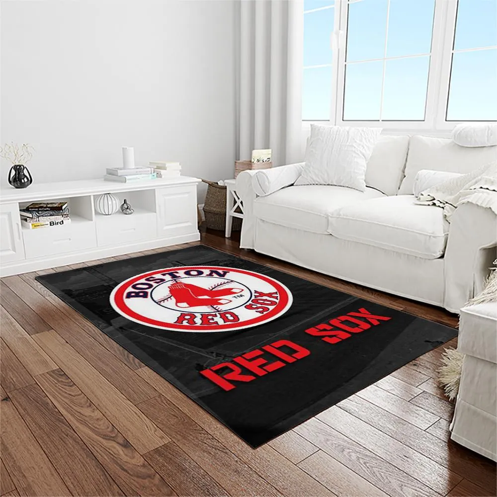 MLB Boston Red Sox Baseball Team Logo Rectangle Area Rug 831MN-6435