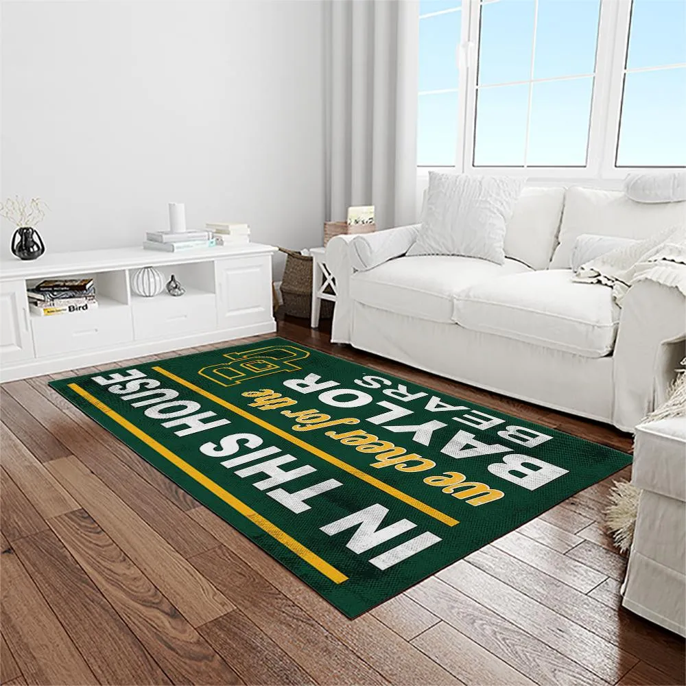NCAA Baylor Bears Sport Basketball And Foolball Team Logo Rectangle Area Rug 849LJ-1666