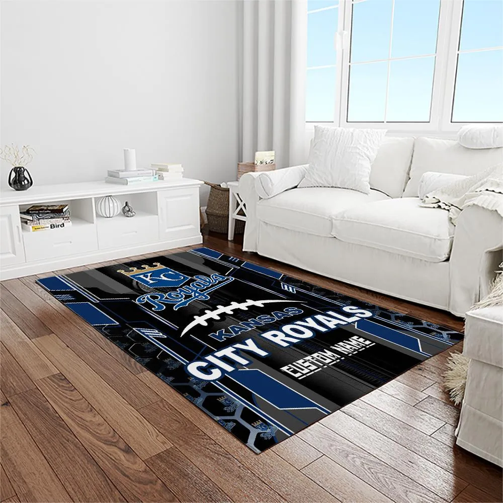 MLB Kansas City Royals Baseball Team Logo Rectangle Area Rug 737VZ-6300