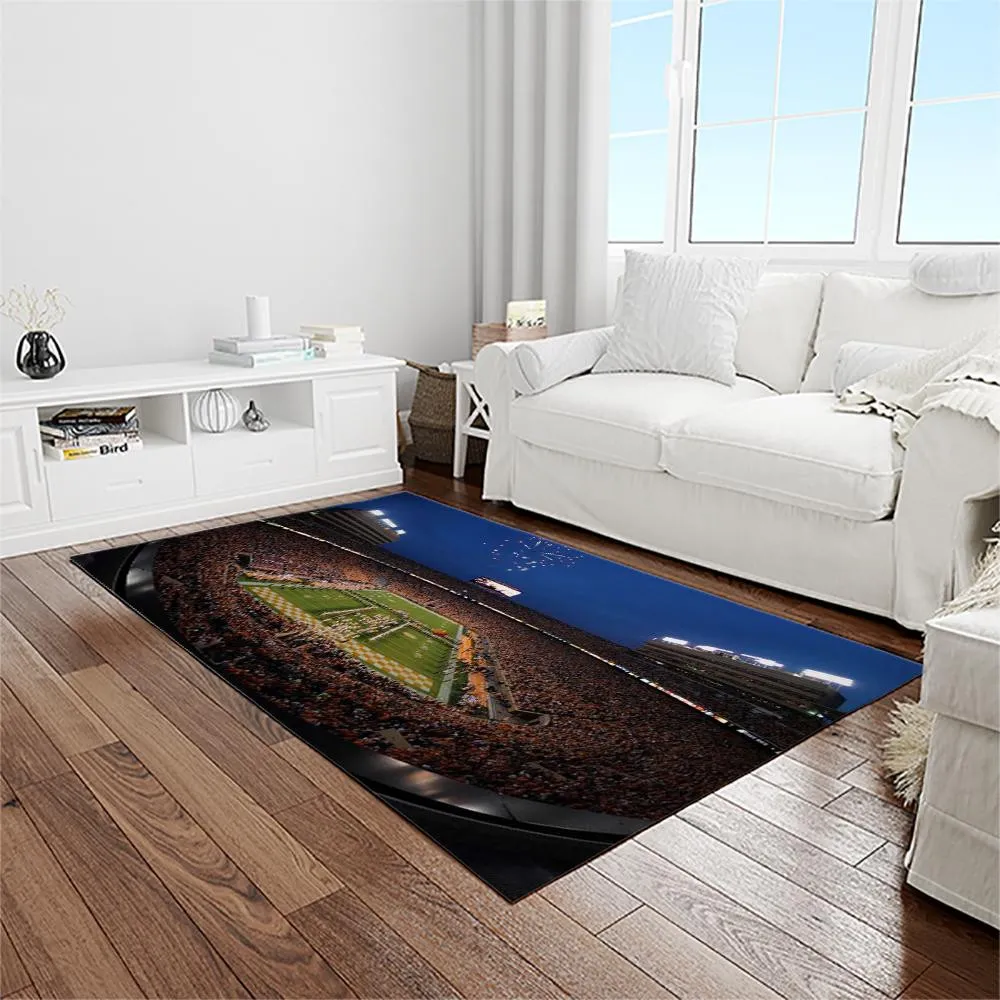 NCAA Tennessee Volunteers College Sport Basketball And Foolball Team Logo Rectangle Area Rug 787TC-5785