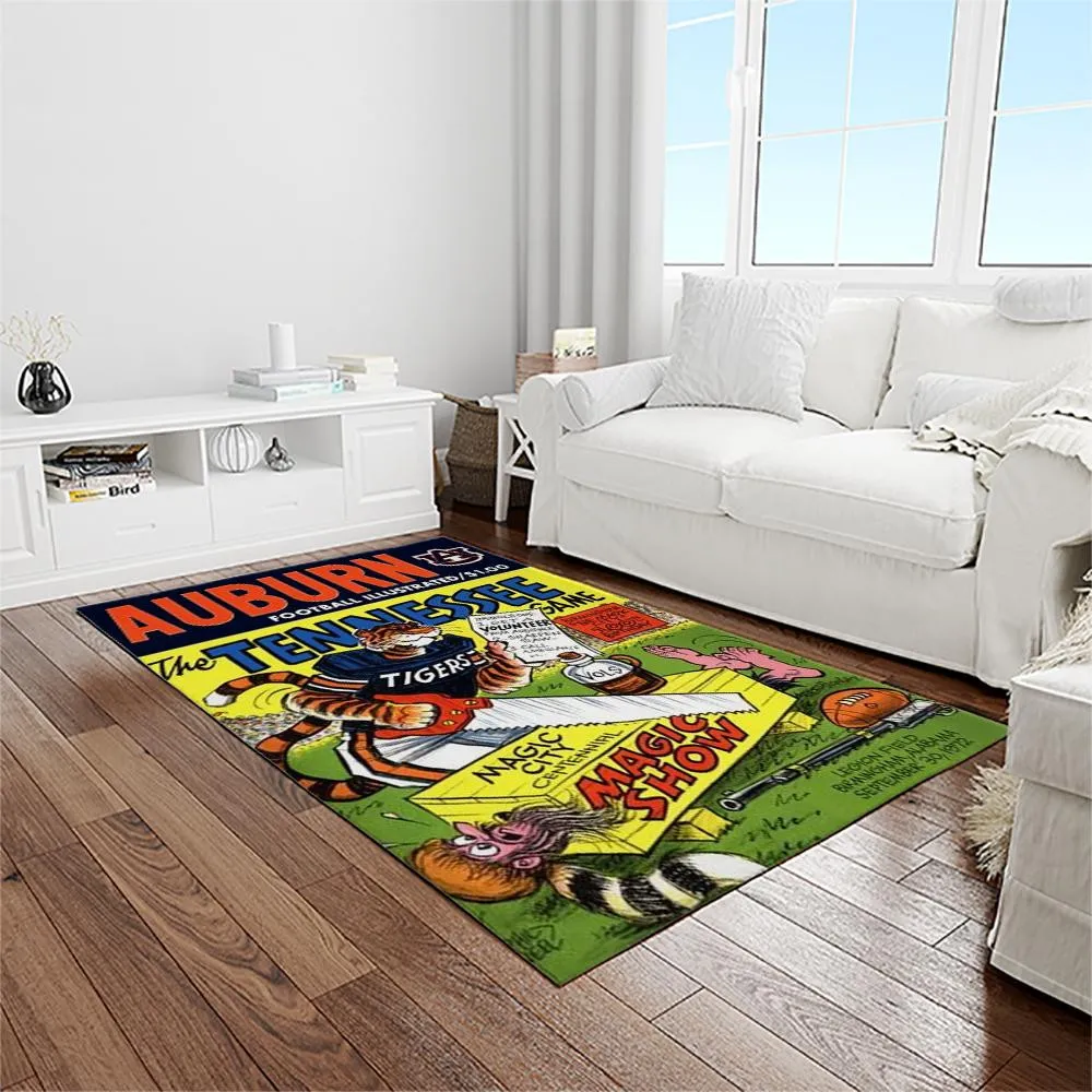 NCAA Tennessee Volunteers College Sport Basketball And Foolball Team Logo Rectangle Area Rug 714CR-9617