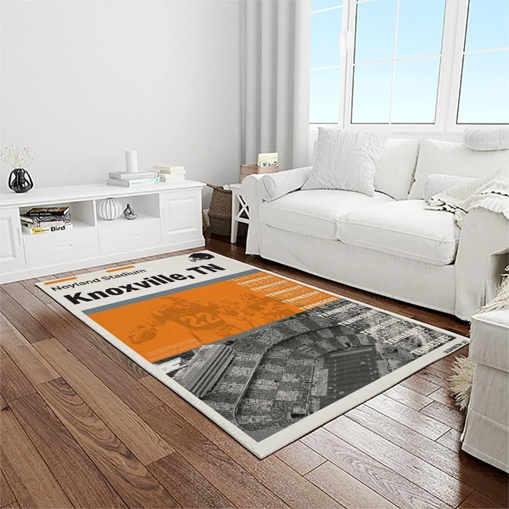 NCAA Tennessee Volunteers College Sport Basketball And Foolball Team Logo Rectangle Area Rug 739RV-6291