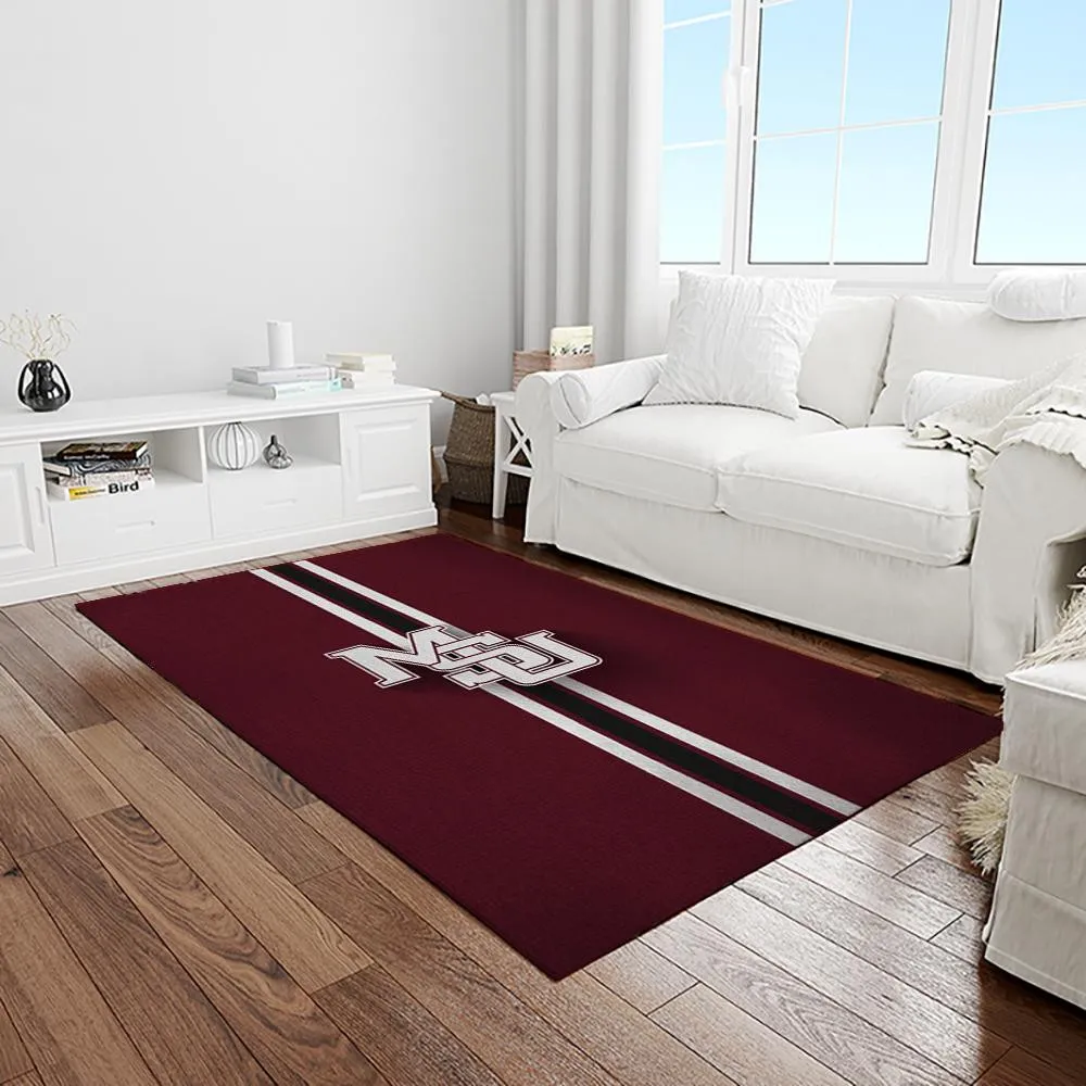 NCAA Mississippi State Bulldogs College Sport Basketball And Foolball Team Logo Rectangle Area Rug 817SF-8071