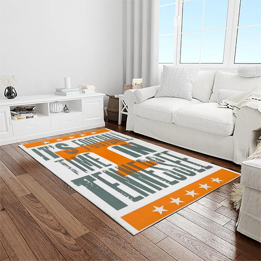 NCAA Tennessee Volunteers College Sport Basketball And Foolball Team Logo Rectangle Area Rug 336KH-6321