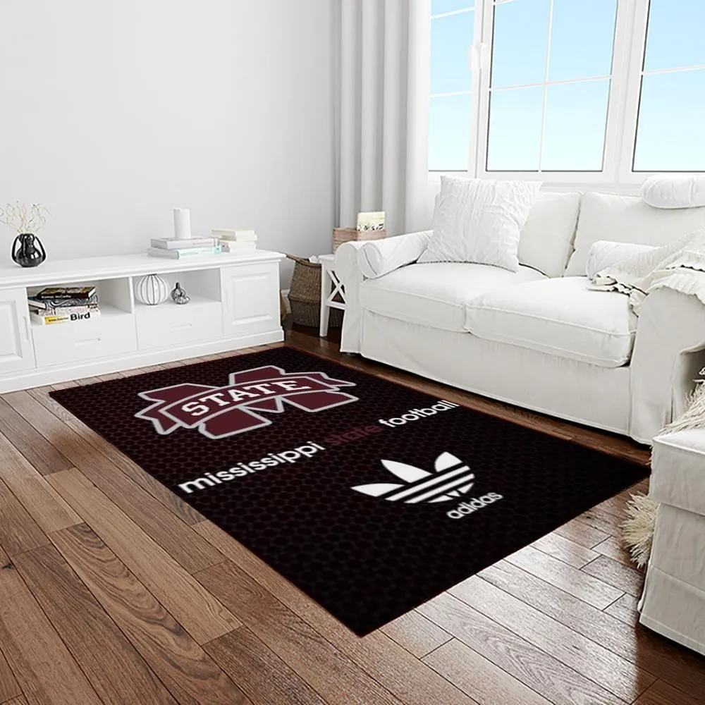 NCAA Mississippi State Bulldogs College Sport Basketball And Foolball Team Logo Rectangle Area Rug 395RK-6433