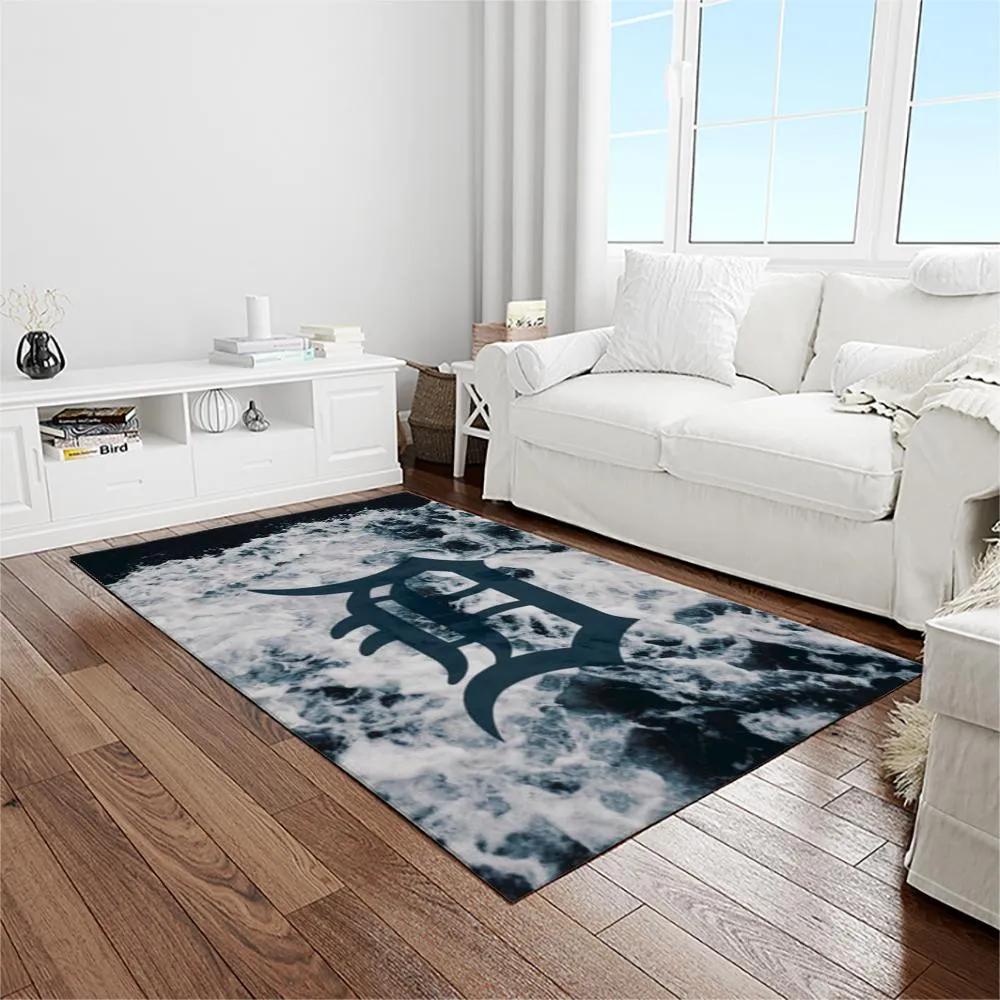 MLB Detroit Tigers Baseball Team Logo Rectangle Area Rug 689PA-9569