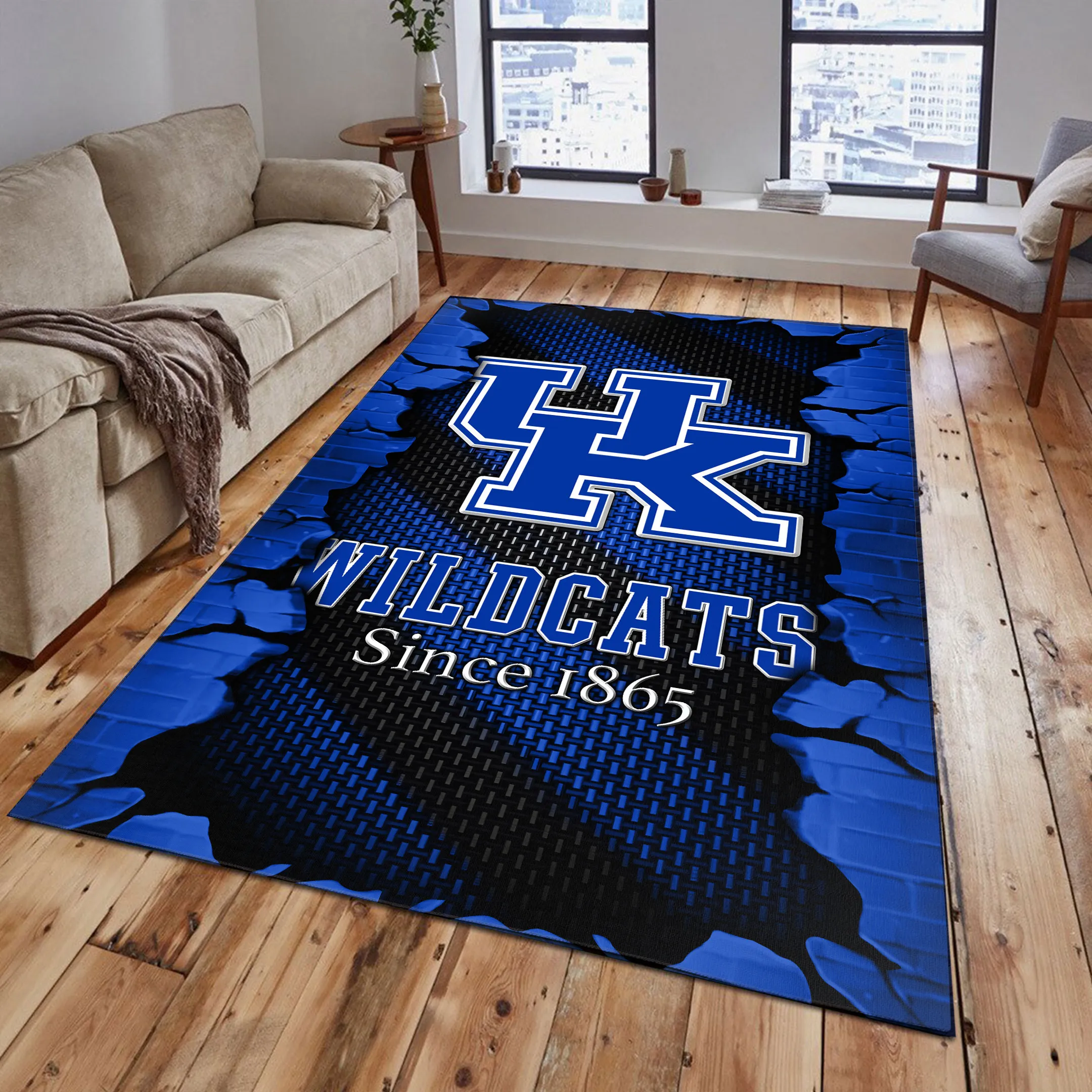 NCAA New Release Kentucky Wildcats Area Rug Living Room Carpet Regtangle 197ZM-3575