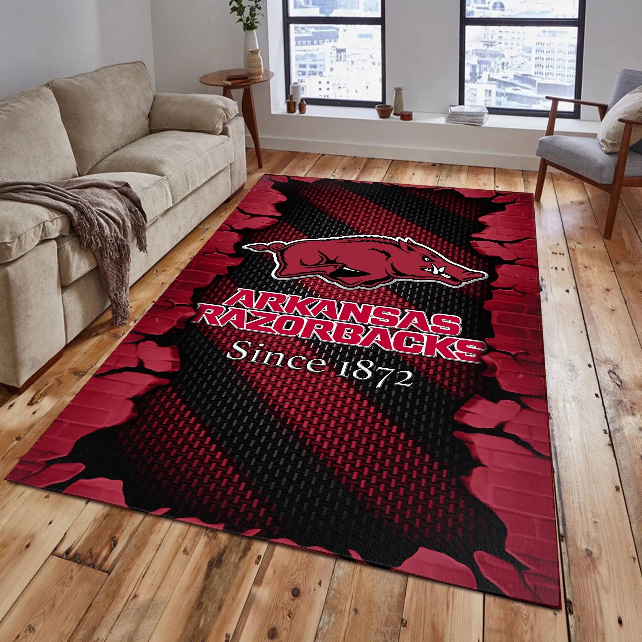 NCAA New Release Arkansas Razorbacks Area Rug Living Room Carpet Regtangle 862MF-5359