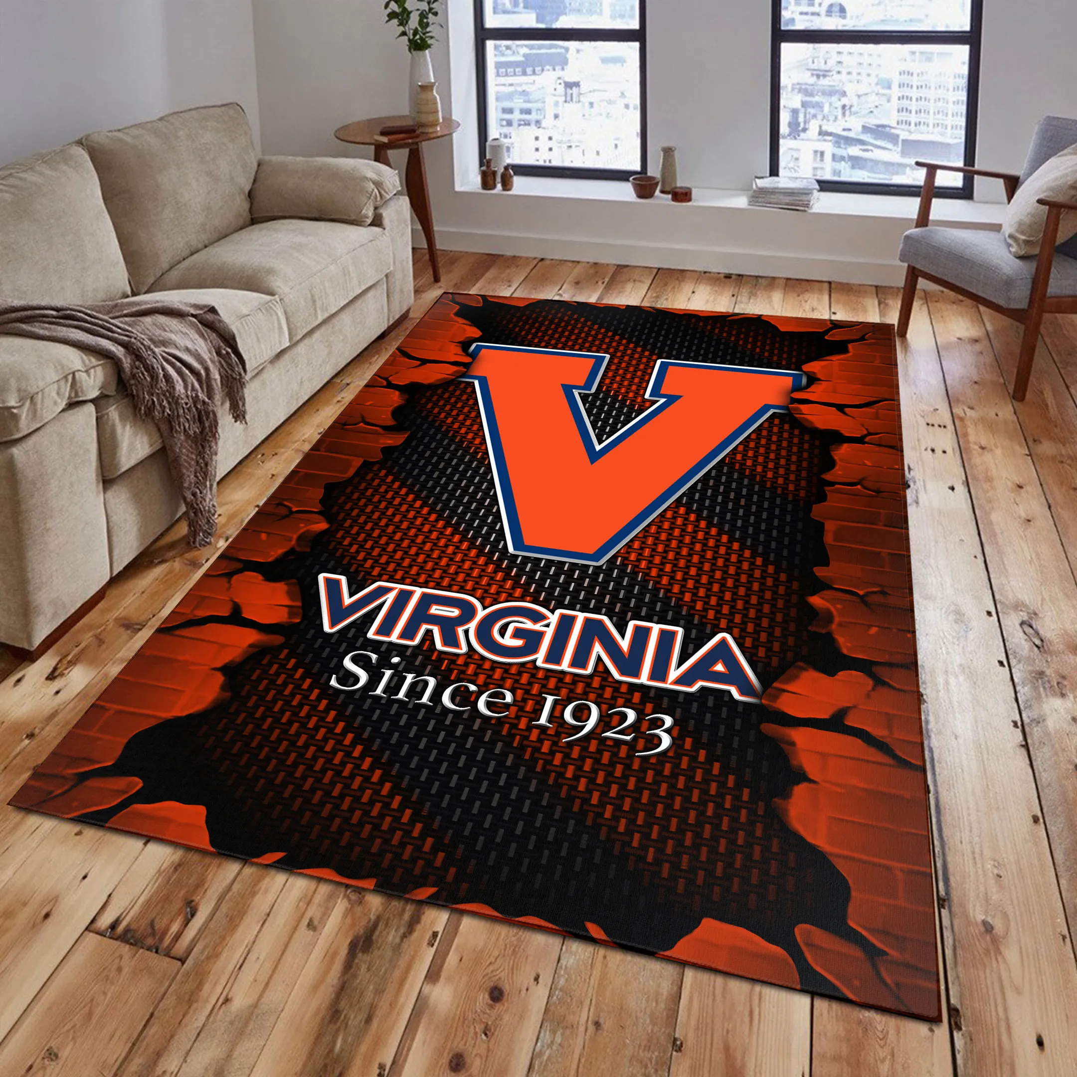 NCAA New Release Virginia Cavaliers Area Rug Living Room Carpet Regtangle 360LX-7053