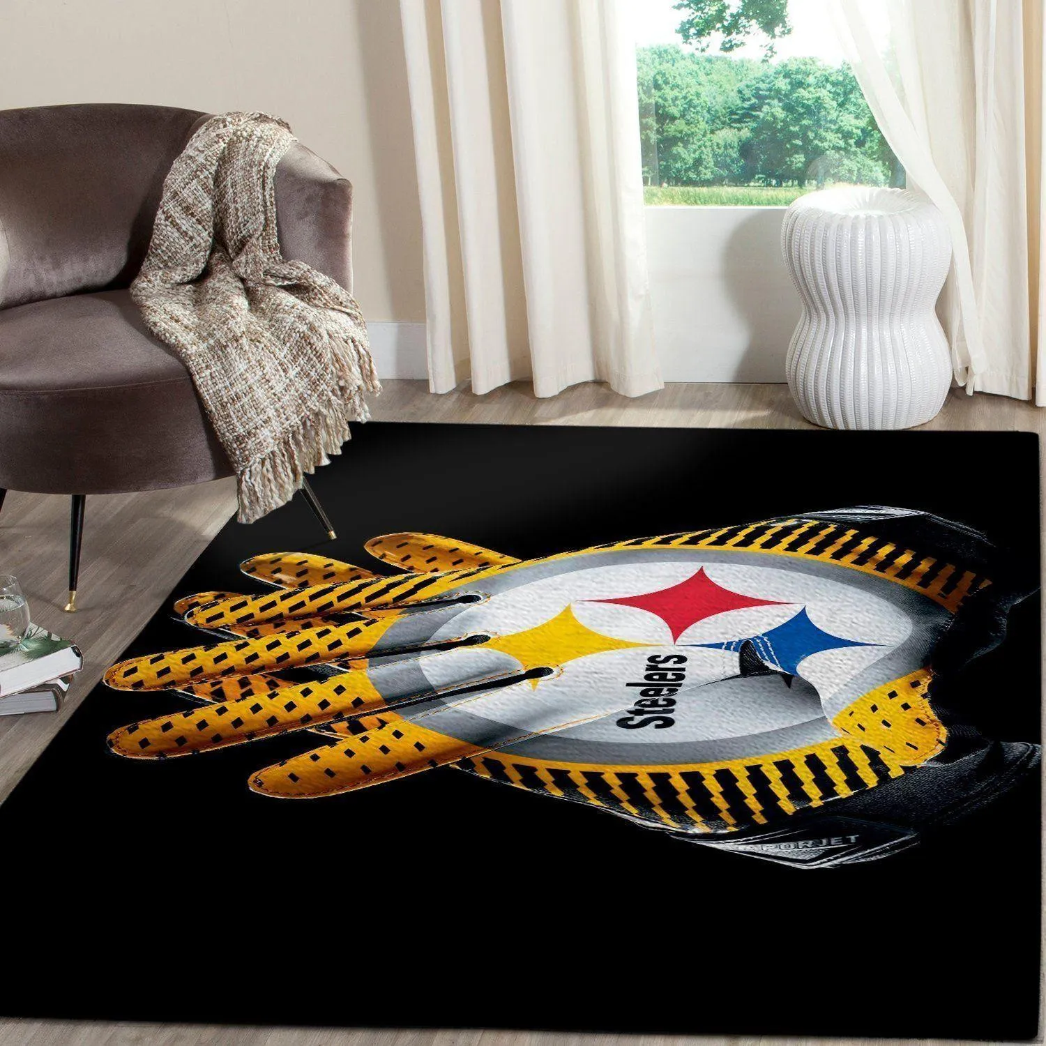 Pittsburgh Steelers Area Rug NFL Football Rug Regtangle 467PD-5083