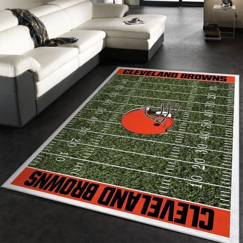 NFL Cleveland Browns Area Rug Football Field Carpet Floor Decor Home Decor 540UX-2336