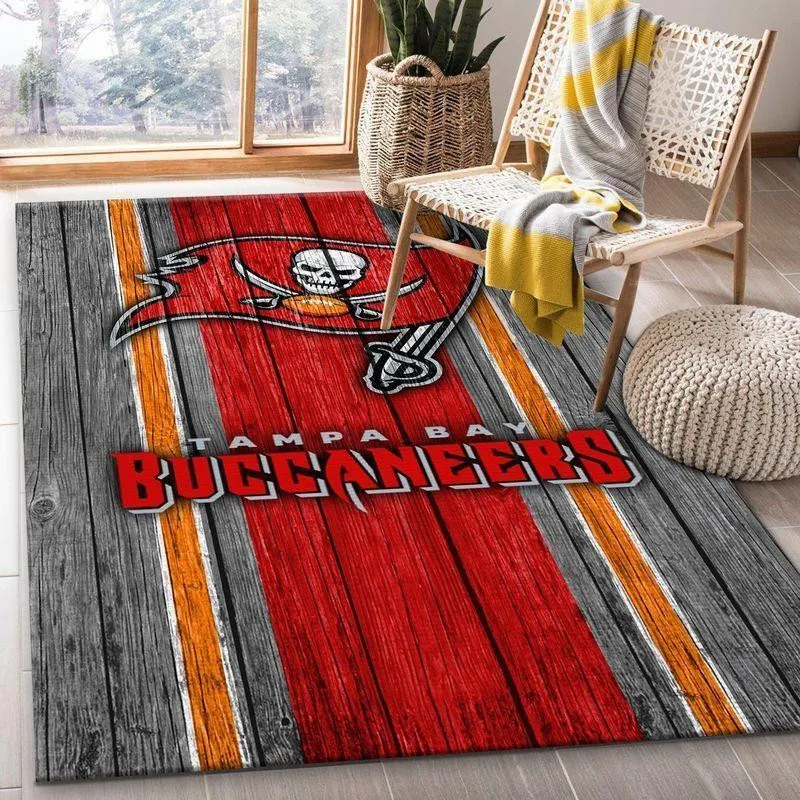 Tampa Bay Buccaneers NFL Wooden Style Area Rug Living Room Home Decor 742PJ-1220
