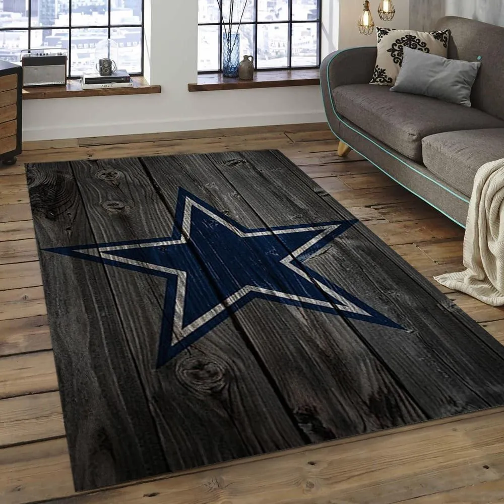 NFL Dallas Cowboys Football Team Logo Rectangle Area Rug 123CQ-8580