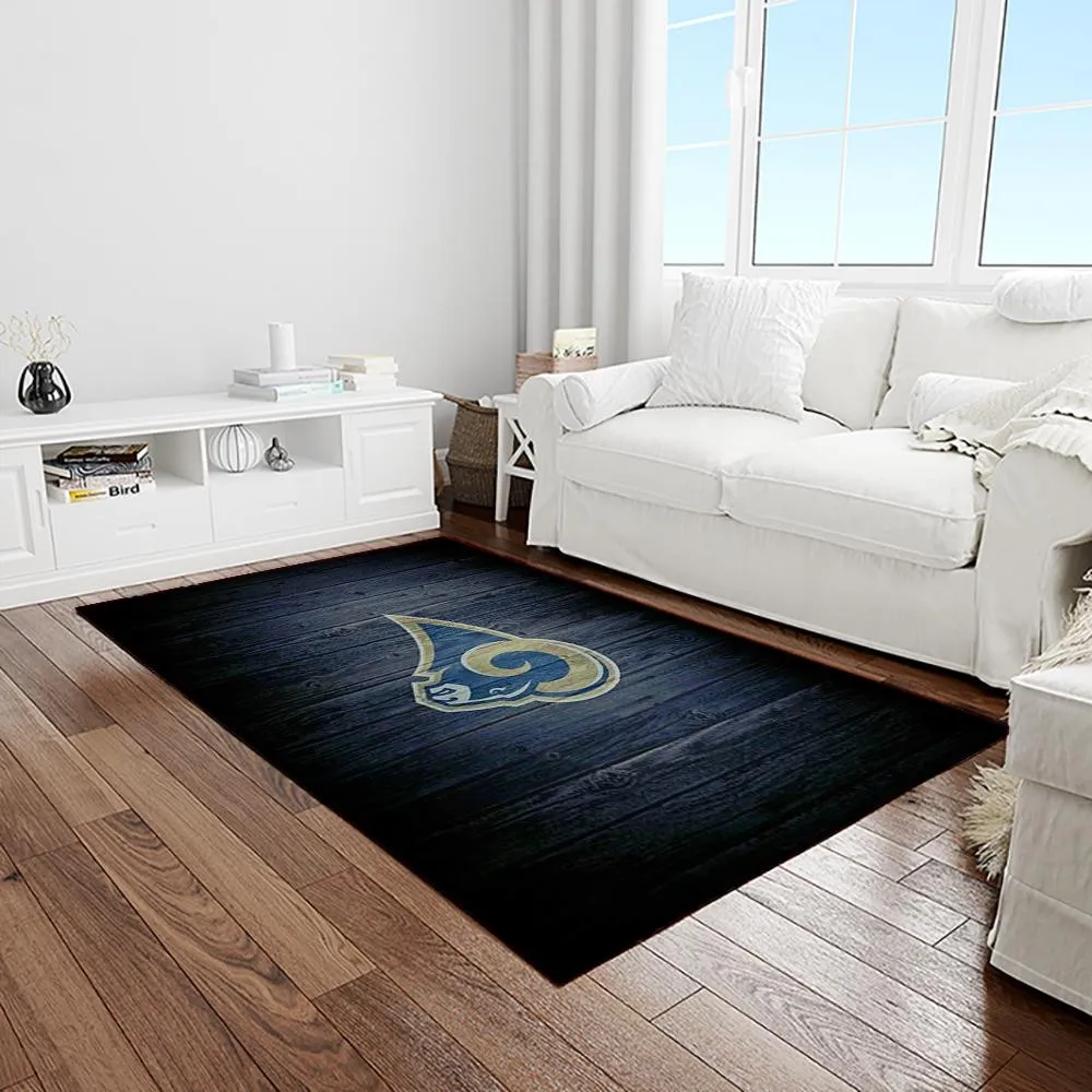 NFL Los Angeles Rams Football Team Logo Rectangle Area Rug 114CL-9855