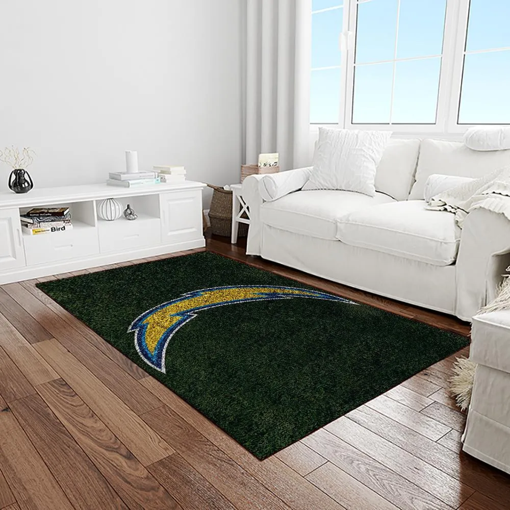 NFL Los Angeles Chargers Football Team Logo Rectangle Area Rug 158PS-9302