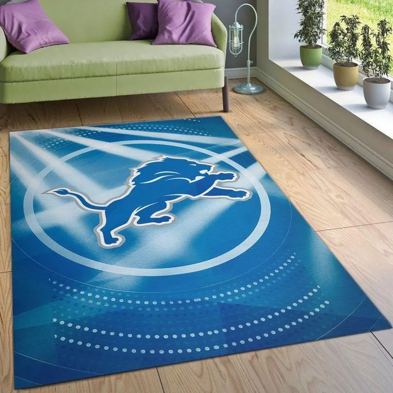 Detroit Lions Football NFL 8 Living Room And Bed Room Rug Rug Regtangle 831FE-8351