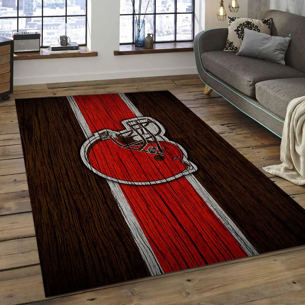 NFL Cleveland Browns Football Team Logo Rectangle Area Rug 245ZU-1045