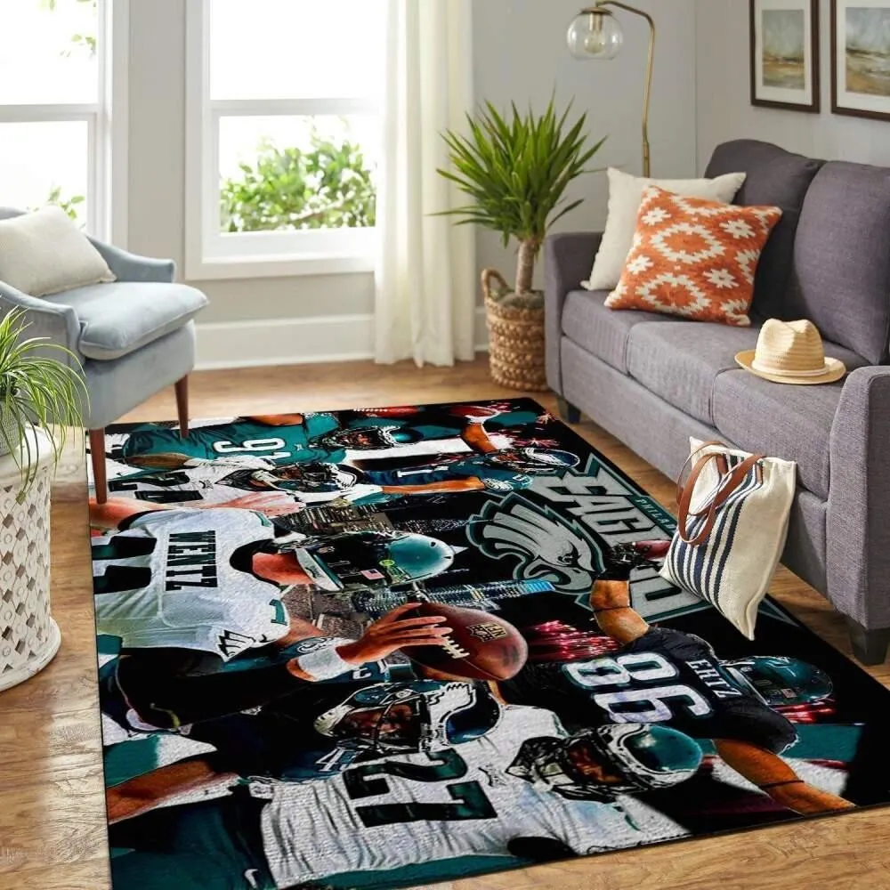 Philadelphia Eagles NFL Football Carpet Living Room Rug Regtangle Carpet 730TO-3230