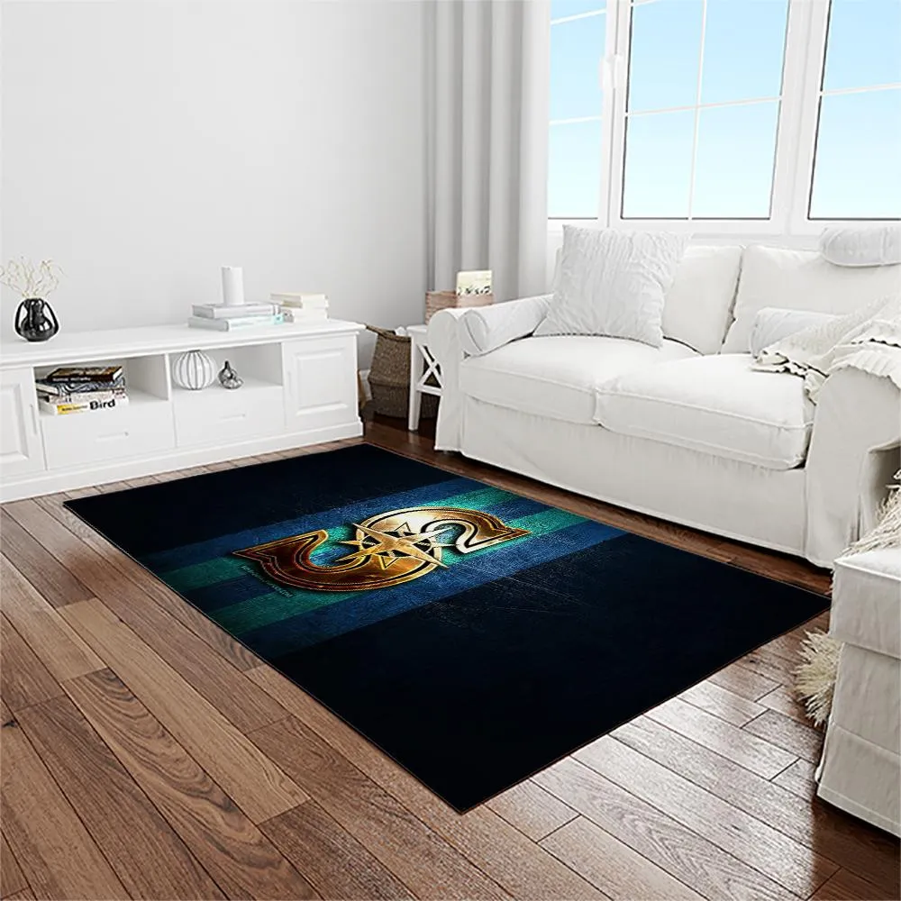 MLB Seattle Mariners Baseball Team Logo Rectangle Area Rug 559NL-1534