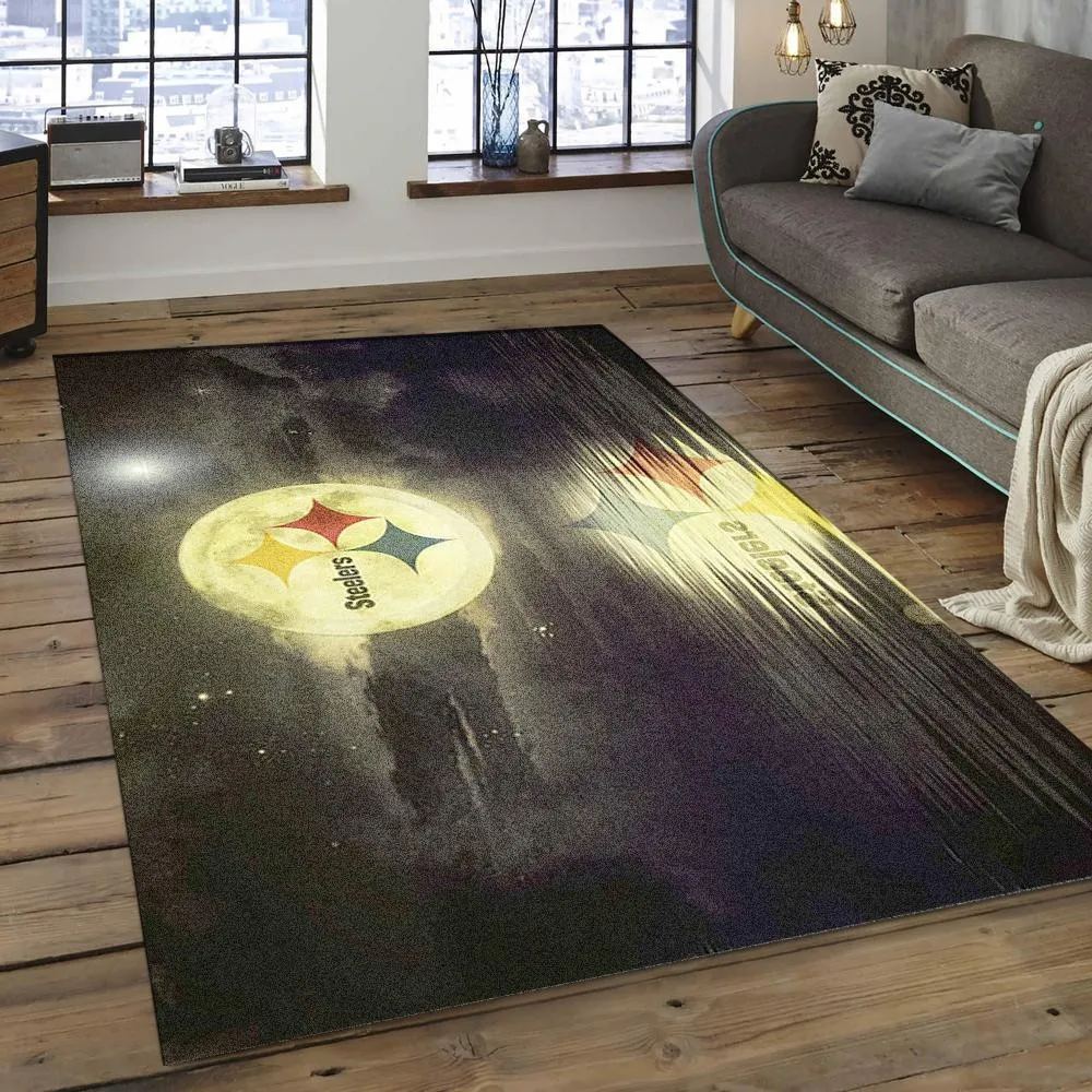 NFL Pittsburgh Steelers Majestic Football Team Logo Area Rug 988DI-8866