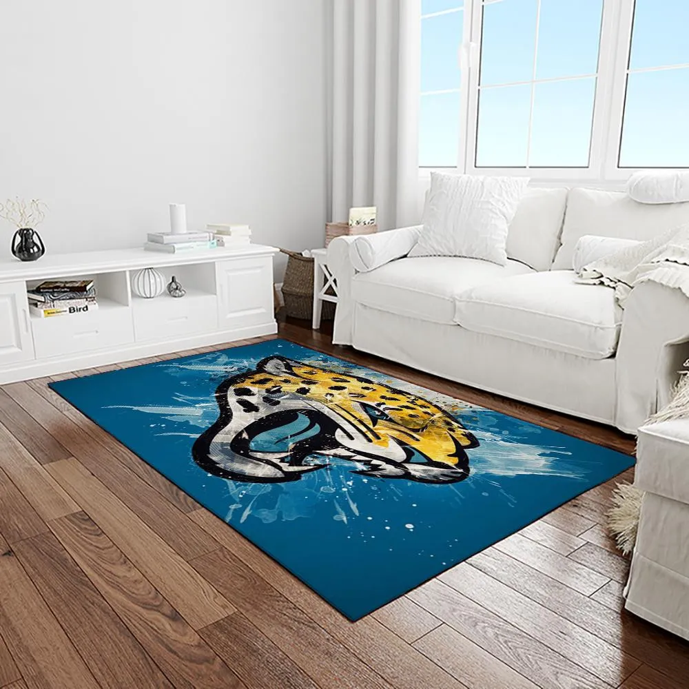 NFL Jacksonville Jaguars Football Team Logo Rectangle Area Rug 377ZB-8580