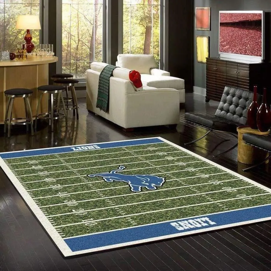 NFLFans Detroit Lions Area Rug Living Room Rug Home Decor Football Home 891ZN-4734