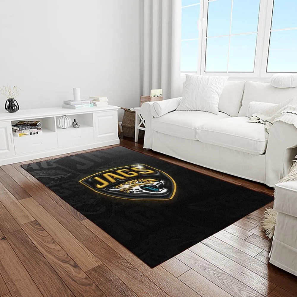 NFL Jacksonville Jaguars Football Team Logo Rectangle Area Rug 967ZB-5632