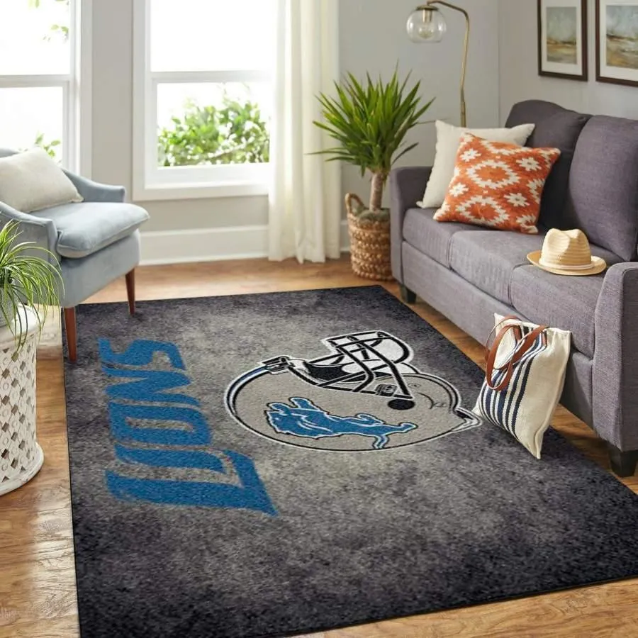 NFLDetroit Lions Football Team Logo Carpet Rug Living Room 586NZ-1119